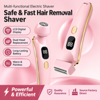JOYSO™ Rechargeable Multi-functional Electric Lady Shaver with Smart LED Display – Waterproof Wet & Dry Trimmer