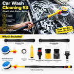 Turbo Shine 360° Water Powered Rotating Car Wash Brush Kit – Automatic Foaming Scratch-Free Cleaner with Soap Dispenser