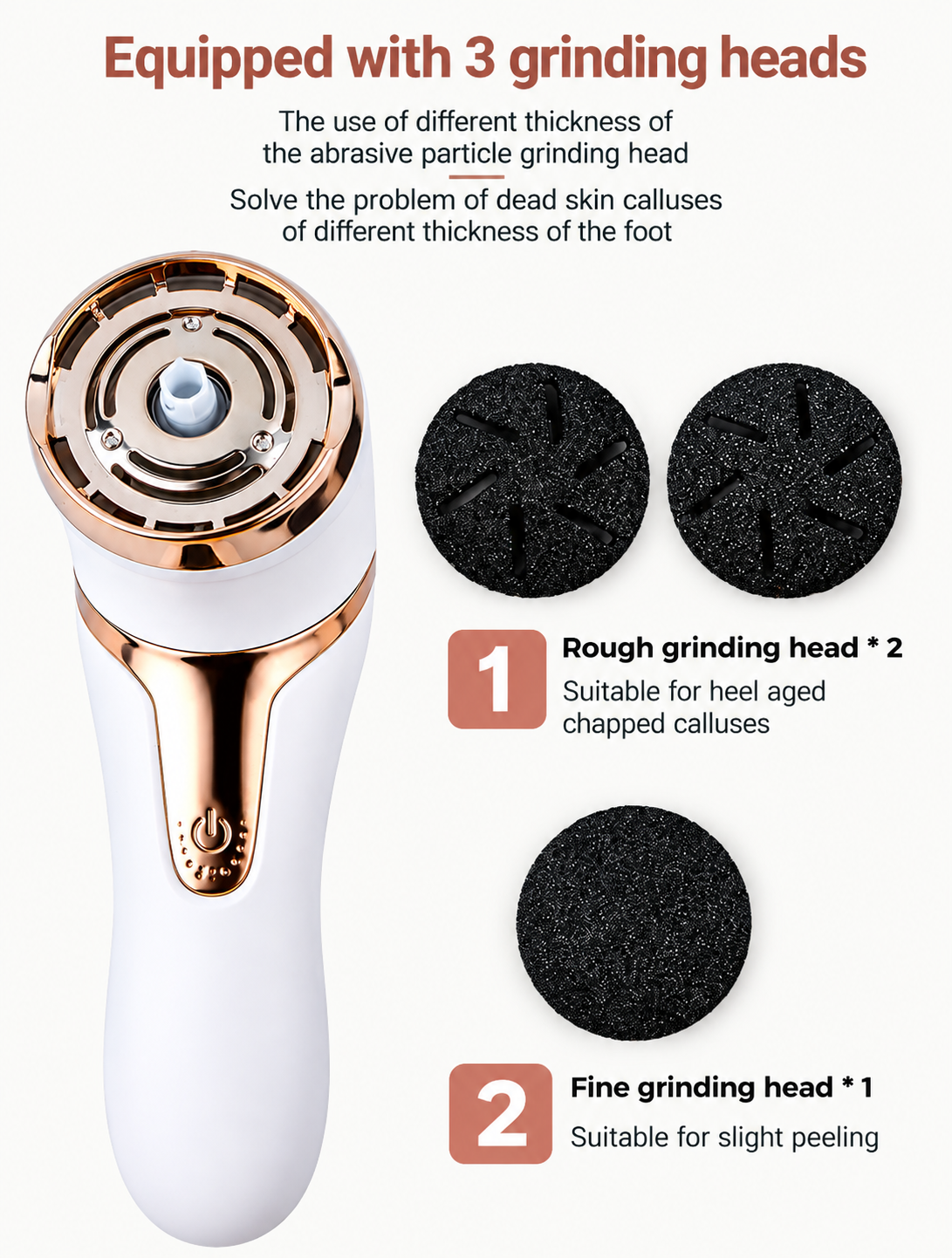 Electric Foot Callus Remover & Grinder – Rechargeable Waterproof Pedicure Tool for Dead Skin & Cracked Heels