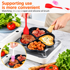 4-Cavity Heart Shape Non-Stick Frying Pan – Multi-Section Egg, Pancake & Breakfast Maker