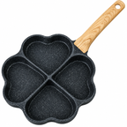 4-Cavity Heart Shape Non-Stick Frying Pan – Multi-Section Egg, Pancake & Breakfast Maker