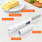 Electric Heated Butter Spreader Knife with Digital Temperature Display – Smart Multipurpose Cheese & Jam Cutter