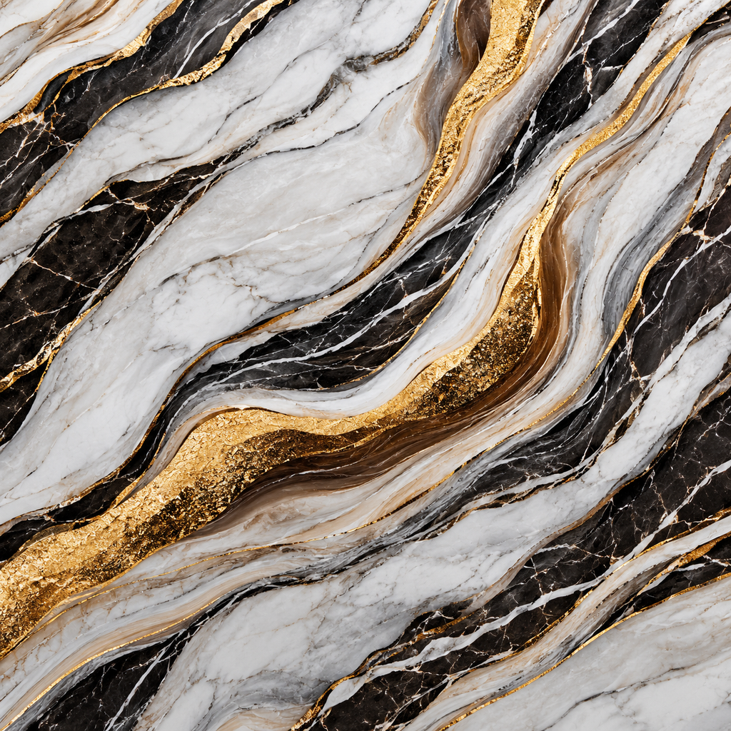 Dark Blue & Golden Abstract Marble Look UV Wall Panels – Self-Adhesive Peel & Stick Tiles (60 cm x 60 cm)
