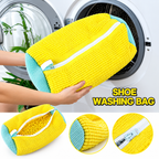 Microfiber Shoe Wash Bag for Washing Machine – Protective Chenille Sneaker Laundry Bag with Zipper & Cushion Padding (Pair)