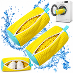 Microfiber Shoe Wash Bag for Washing Machine – Protective Chenille Sneaker Laundry Bag with Zipper & Cushion Padding (Pair)
