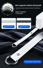 Wall-Mounted Retractable Clothesline – 4M Stainless Steel Heavy Duty Invisible Laundry Drying Rope (15kg Load)