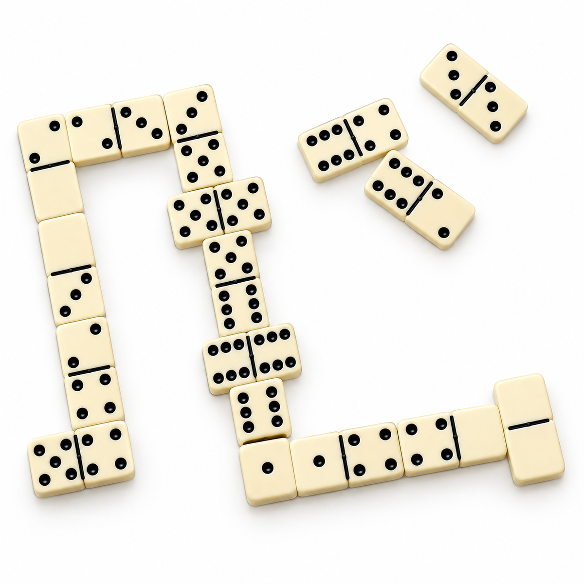 PUREPLAY Jumbo Classic Dominoes Double 6 Game Set – 28 Ivory Tiles with Brass Spinner in Portable Case