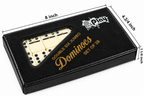 PUREPLAY Jumbo Classic Dominoes Double 6 Game Set – 28 Ivory Tiles with Brass Spinner in Portable Case