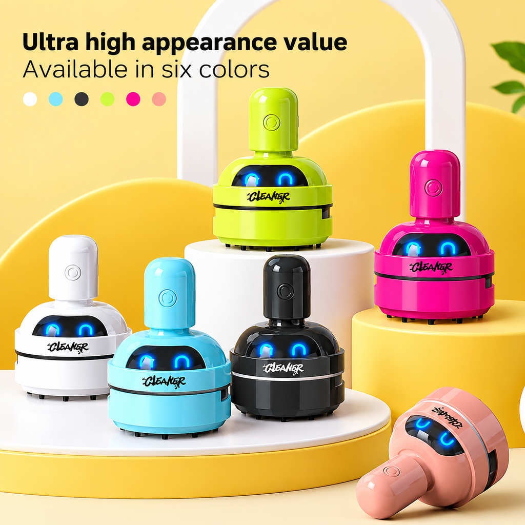 Rechargeable Mini Desk Vacuum Cleaner – Portable Wireless Desktop Dust Sweeper for Keyboard, Table & Office