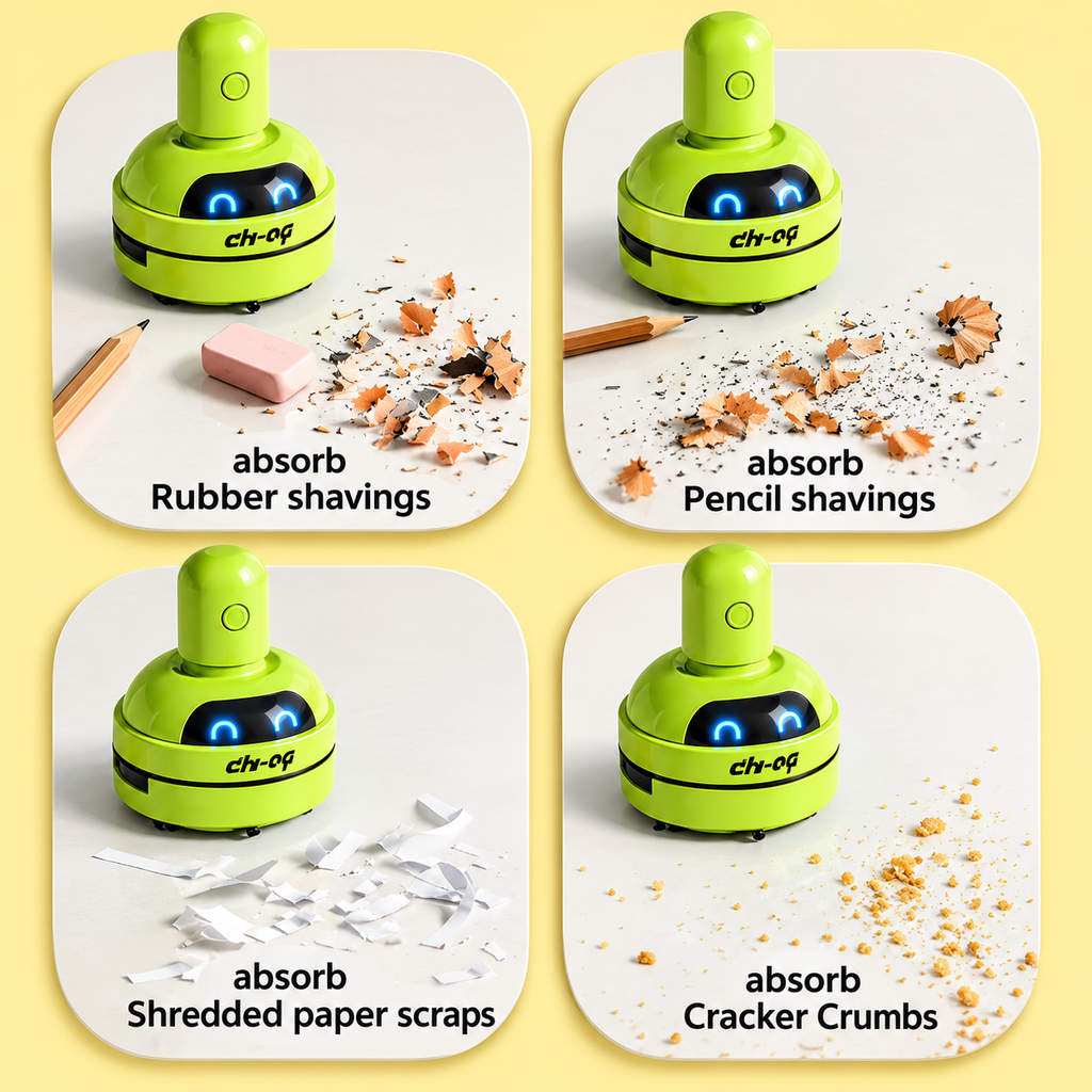 Rechargeable Mini Desk Vacuum Cleaner – Portable Wireless Desktop Dust Sweeper for Keyboard, Table & Office