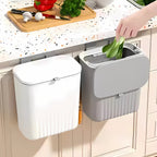 Wall-Mounted Kitchen Trash Bin with Sliding Lid – 9L Hanging Cabinet Door Compost & Waste Can