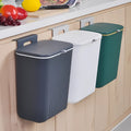 Wall-Mounted Kitchen Trash Bin with Sliding Lid – 9L Hanging Cabinet Door Compost & Waste Can