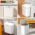 Wall-Mounted Kitchen Trash Bin with Sliding Lid – 9L Hanging Cabinet Door Compost & Waste Can