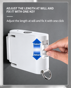 Wall-Mounted Retractable Clothesline – 4M Stainless Steel Heavy Duty Invisible Laundry Drying Rope (15kg Load)