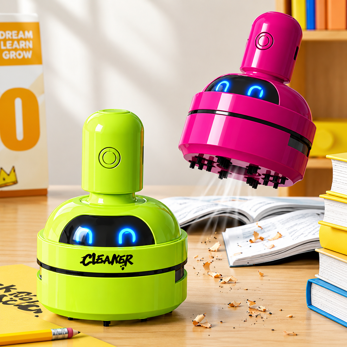 Rechargeable Mini Desk Vacuum Cleaner – Portable Wireless Desktop Dust Sweeper for Keyboard, Table & Office