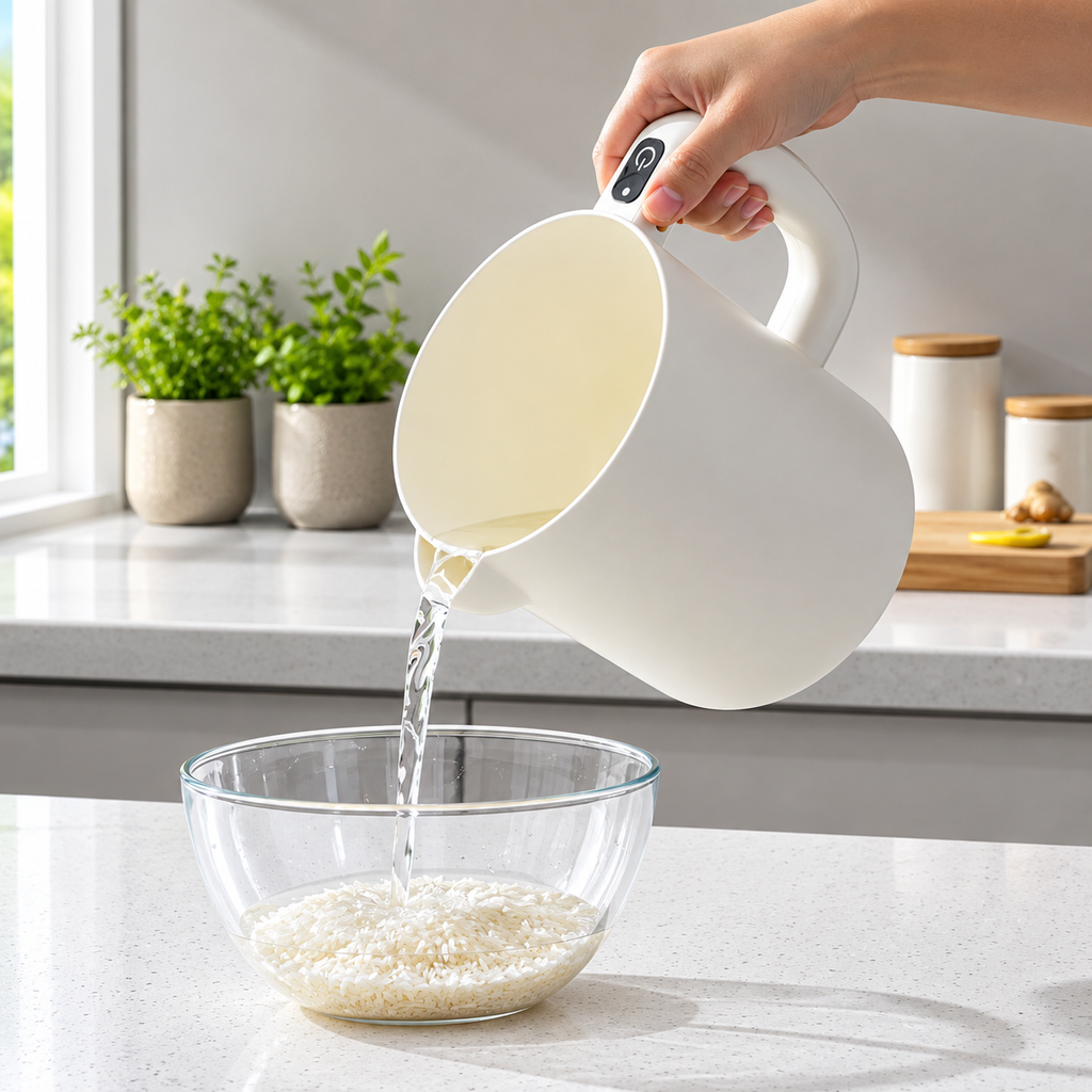 Multifunctional Electric Egg Whisk & Rice Washer – Compact Household Kitchen Mixer & Beater