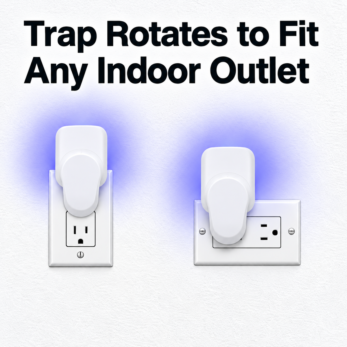 Safer Home Indoor Plug-In Flying Insect Trap Chemical-Free UV LED Fruit Fly, Gnat & Moth Catcher with Sticky Tech Glue Cards