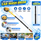 Turbo Shine 360° Water Powered Rotating Car Wash Brush Kit – Automatic Foaming Scratch-Free Cleaner with Soap Dispenser